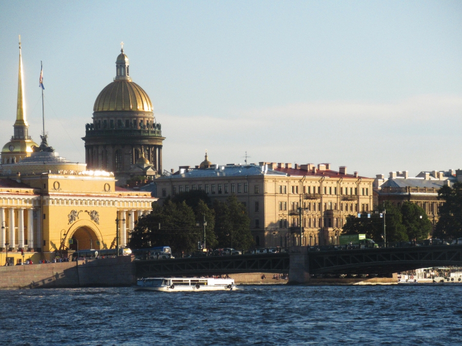 Isaak Cathedral and Admiralty in Saint Petersburg.