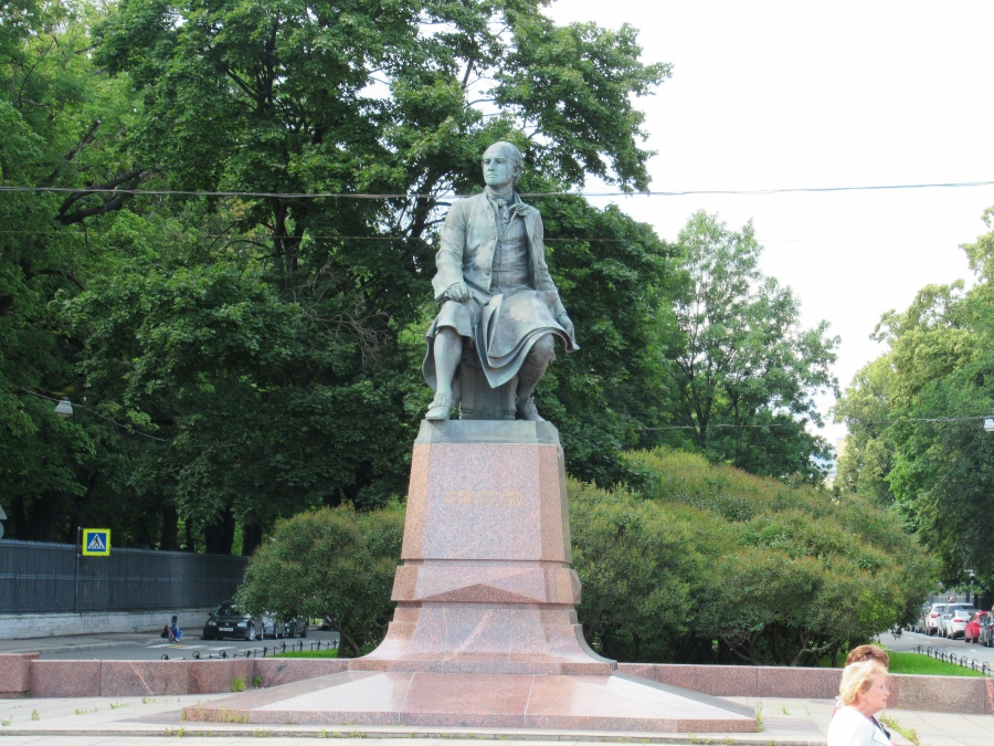 Monument to Mikhail Lomonosov.
