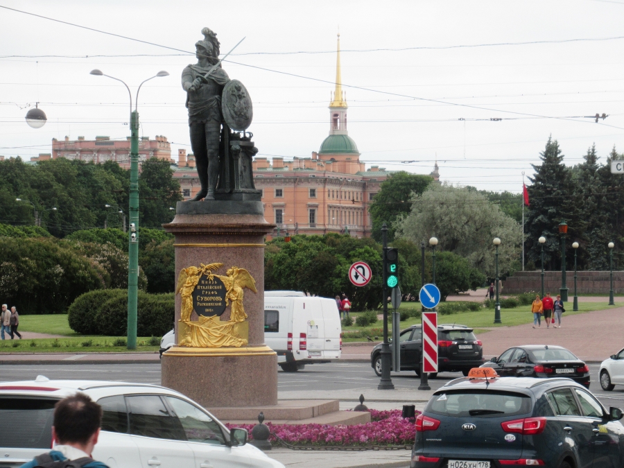 Suvorov monument in Saint Petersburg.