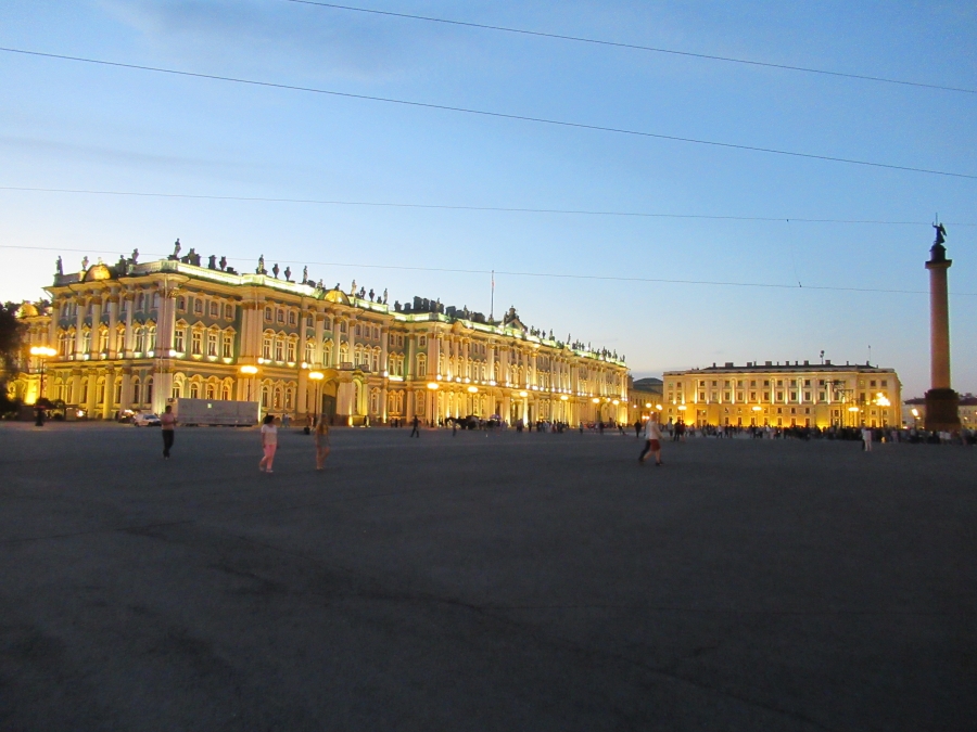 Winter Palace at white night.
