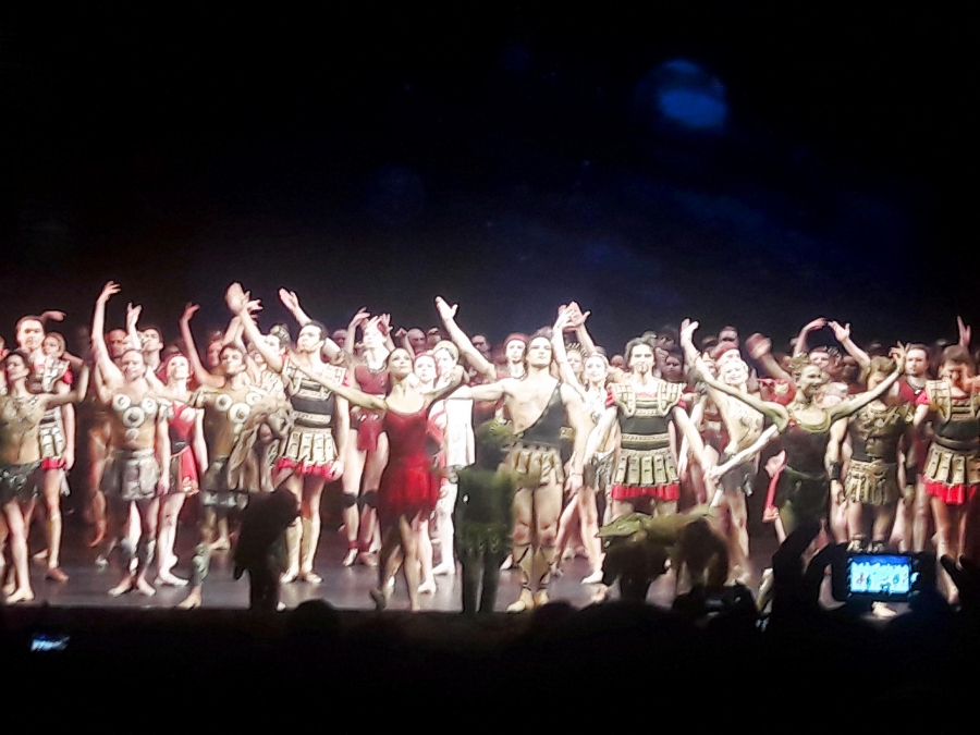 Artists bow after Spartacus ballet.