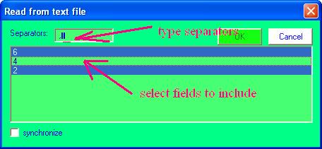 Select fields in text file